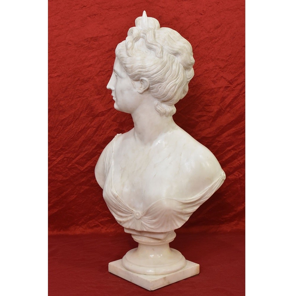 STMA76 1 antique sculpture marble statues bust woman figurines19th.jpg